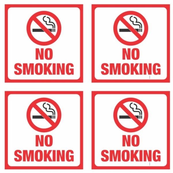 No Smoking Sign ( Pack of 4 )