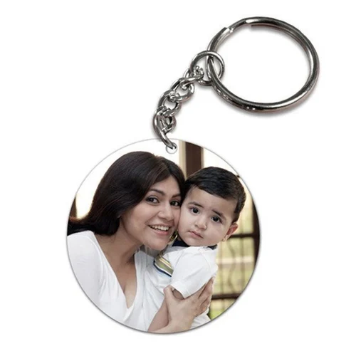 MDF Photo Key chain circle shape souble side printed