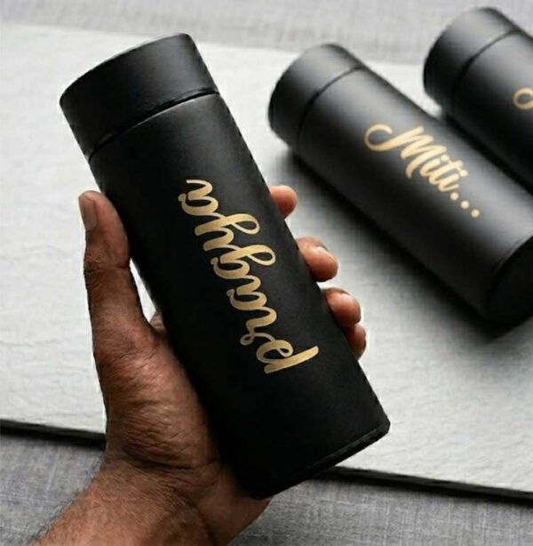 Personalized Smart LED Temperature Bottle with Custom Name | 500ml Insulated Thermos Flask